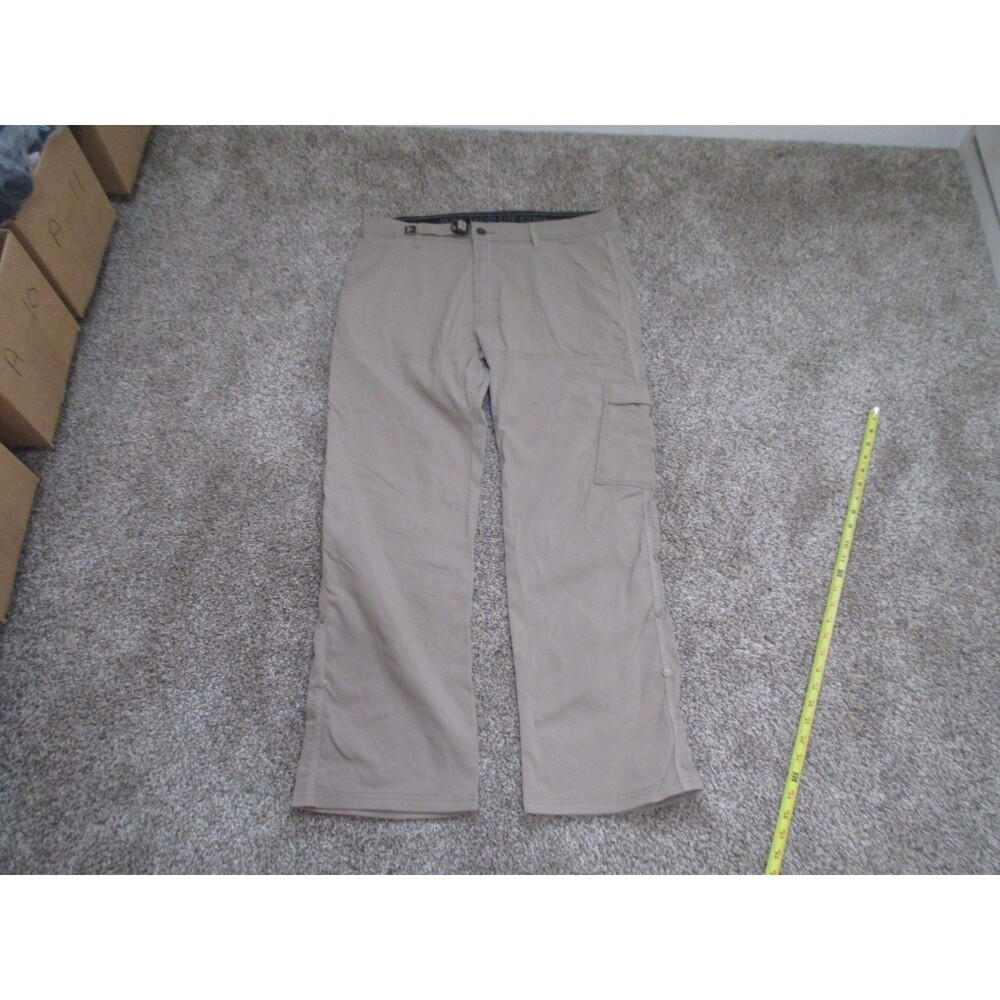 Prana Zion Stretch Pants Mens 34x30 tan